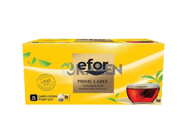 EFOR PRİME LABEL SÜZEN POŞET ÇAY 2GR 25Lİ