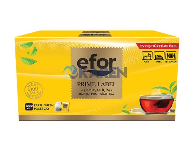 EFOR PRİME LABEL SÜZEN POŞET ÇAY 2GR 1000Lİ