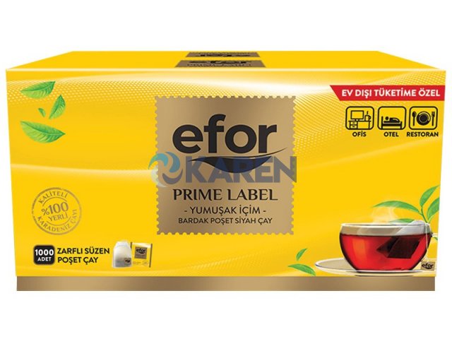 EFOR PRİME LABEL SÜZEN POŞET ÇAY 1,5GR 1000Lİ