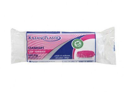 KAZANÇ STANDART MİNİ ÇÖP TORBASI 40X50 40LI 50RULO 80GR BEYAZ