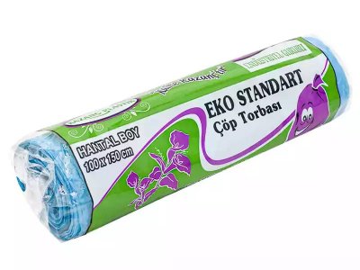 KAZANÇ EKO STANDART HANTAL ÇÖP TORBASI 100X150 10LU 10RULO 500GR SİYAH