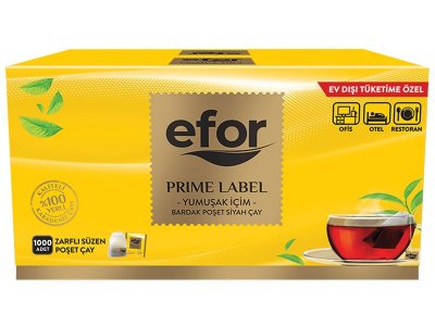 EFOR PRİME LABEL SÜZEN POŞET ÇAY 1,5GR 1000Lİ