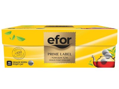 EFOR PRİME LABEL DEMLİK POŞET ÇAY 3,2GR 48Lİ