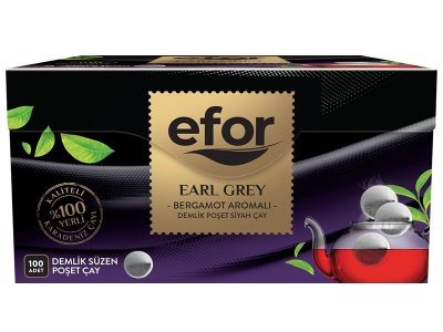 EFOR EARL GREY DEMLİK POŞET ÇAY 3,2GR 100LÜ